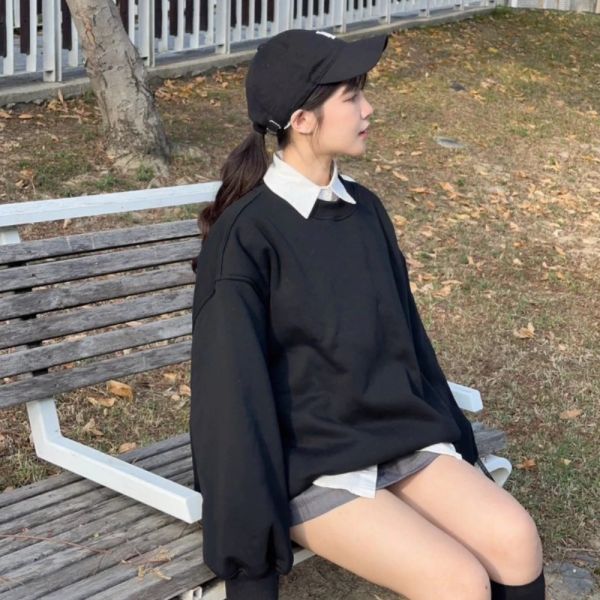 【現貨】Cleanfit look 好版型舒適刷絨大學Tee 情侶款 (colors6) #L04 