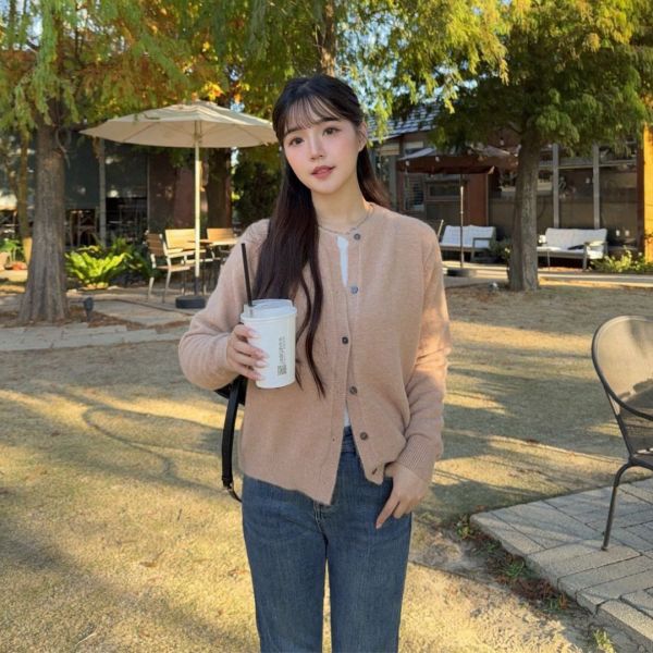 穿滿一週 六色冬日疊穿必備百搭軟糯針織外套 (6colors) #ZF02 