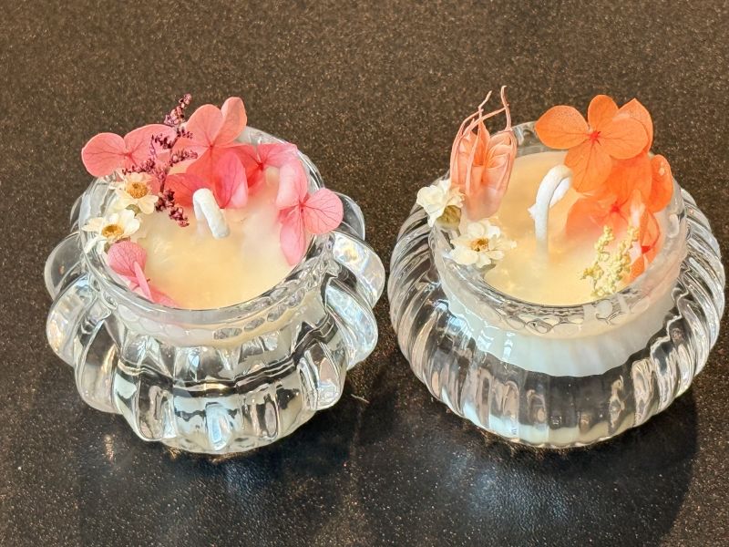 暖光花語 永生花香氛蠟燭, 永生不凋花, 日本AUBE, 情人節禮物, 聖誕節禮物, 香氛蠟燭