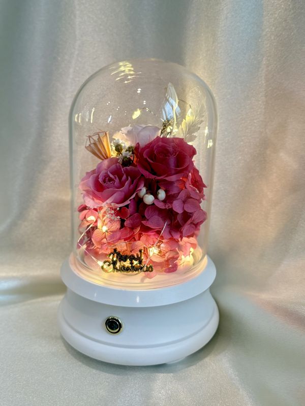 霓光聖夜・永恆之語 霓光聖夜永恆之語, 日本AUBE玫瑰, 保鮮花, 永生不凋花, 花藝設計, 聖誕禮物, 耶誕禮物