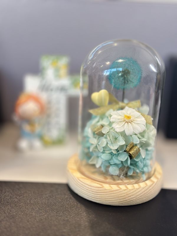 獨一無二的您 - 蒲公英 永生花、 不凋花、玻璃球 、情人節 、母親節、生日禮物、結婚週年紀念、紀念日禮物