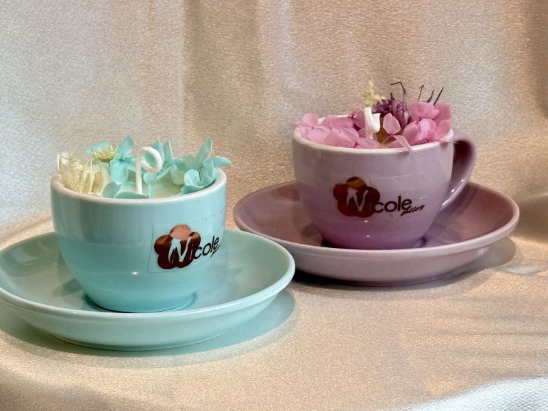 Blossoms in the Afternoon Fragrance, wax, preserved flowers, glass jar, Scented Candle, Valentine's Day Gift, Christmas Gift