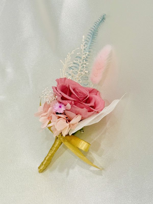 新郎襟花 新郎襟花, 日本AUBE玫瑰, 永生花, 永生不凋花