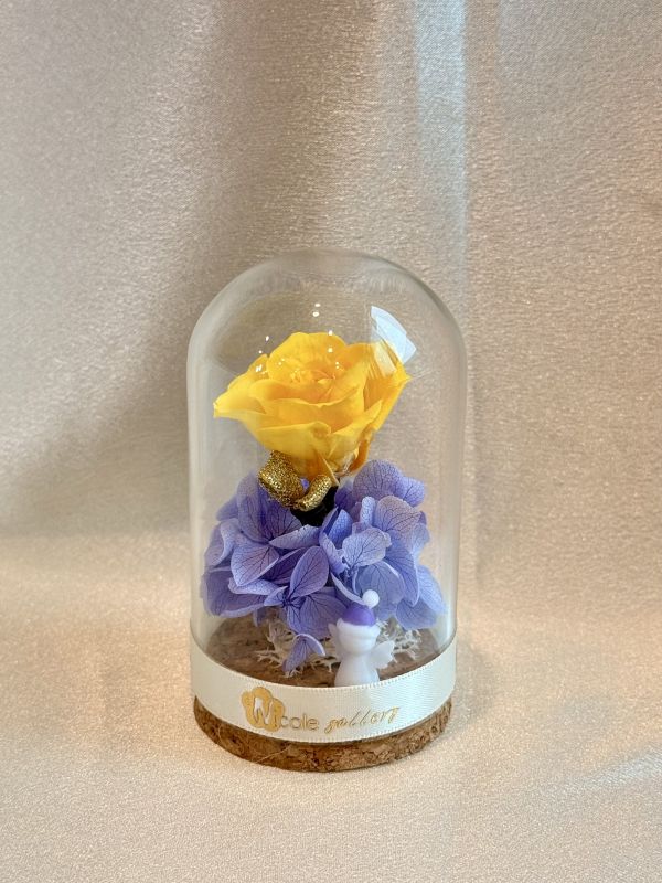 聖誕星語晨光 玫瑰的聖誕奇蹟, 永生不凋花, 花藝設計, 聖誕禮物, 交換禮物, 玻璃盅