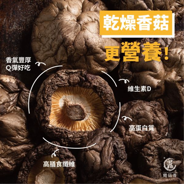 【鄉菇香】有機認證，厚實黑早冬菇禮盒 
