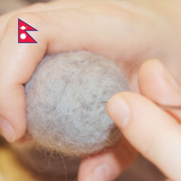 【白寓】可重複使用的零殘忍尼泊爾乾燥羊毛球 