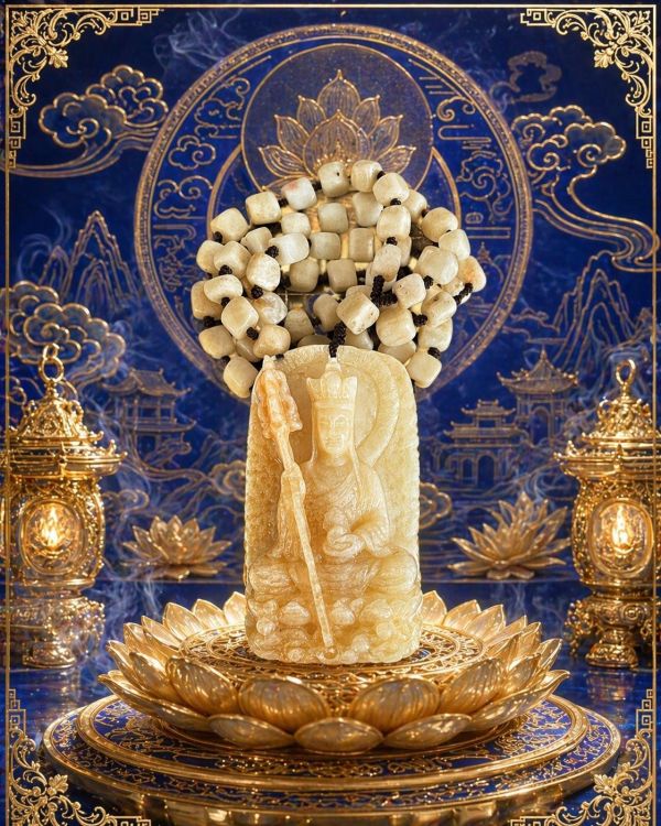 【泰國龍宮舍利】地藏王菩薩佛牌  雙面精雕 地藏王菩薩佛牌