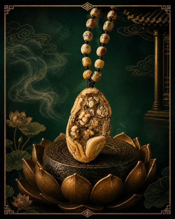 【泰國龍宮舍利】高瓷化金剛靈骨佛眼舍利摳珠項鏈 (附台大國際寶石鑑定所證書) 龍宮舍利