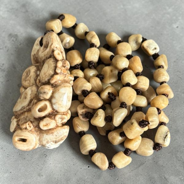 【泰國龍宮舍利】瓷化尊者舍利摳珠項鏈 