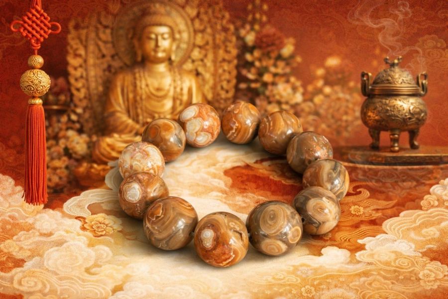 【泰國龍宮舍利】瓷化金剛靈骨舍利手鏈(大咪) (附台大國際寶石鑑定所證書) 龍宮舍利