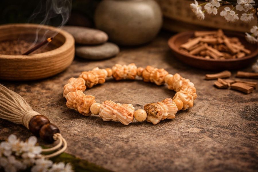 【泰國龍宮舍利】九轉蓮花手鏈 龍宮舍利