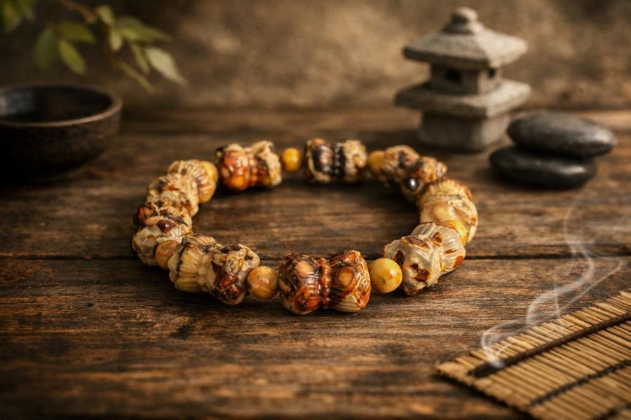 【泰國龍宮舍利】九轉蓮花手鏈 財寶舍利