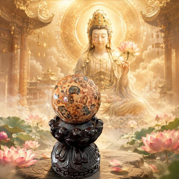 【泰國龍宮舍利】摩尼寶珠(含蓮花旋轉底座) 龍宮舍利摩尼寶珠