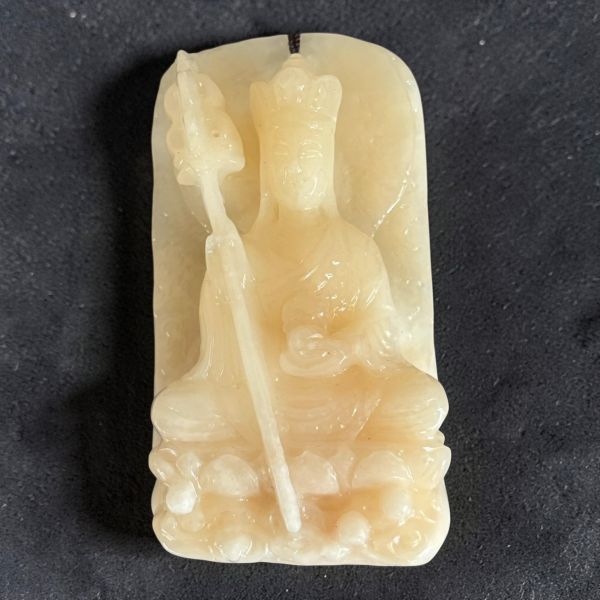 【泰國龍宮舍利】地藏王菩薩佛牌  雙面精雕 龍宮舍利