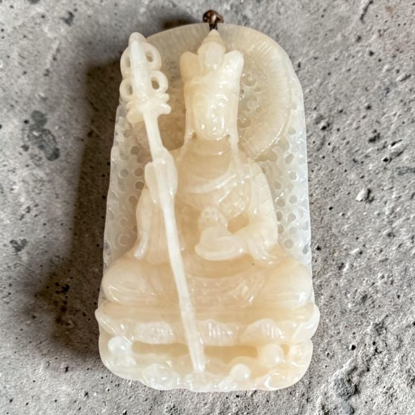 【泰國龍宮舍利】地藏王菩薩佛牌  雙面精雕 龍宮舍利