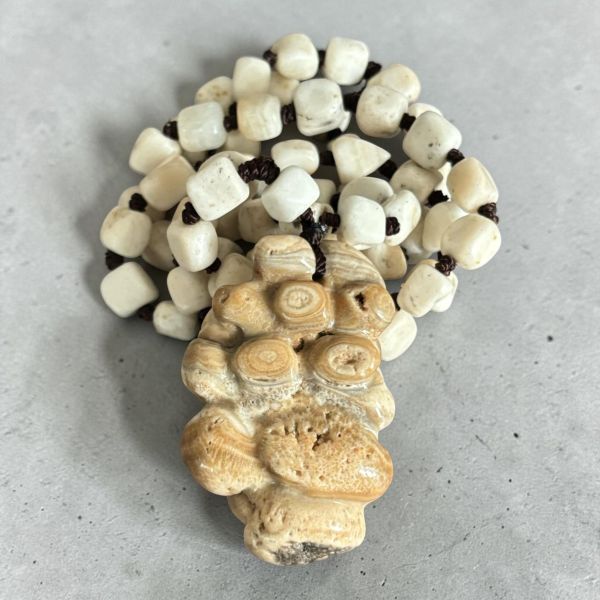 【泰國龍宮舍利】瓷化尊者舍利摳珠項鏈 龍宮舍利