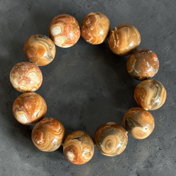 【泰國龍宮舍利】瓷化金剛靈骨舍利手鏈(大咪) (附台大國際寶石鑑定所證書) 龍宮舍利