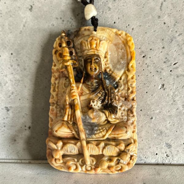 【泰國龍宮舍利】地藏王菩薩佛牌  雙面精雕 龍宮舍利