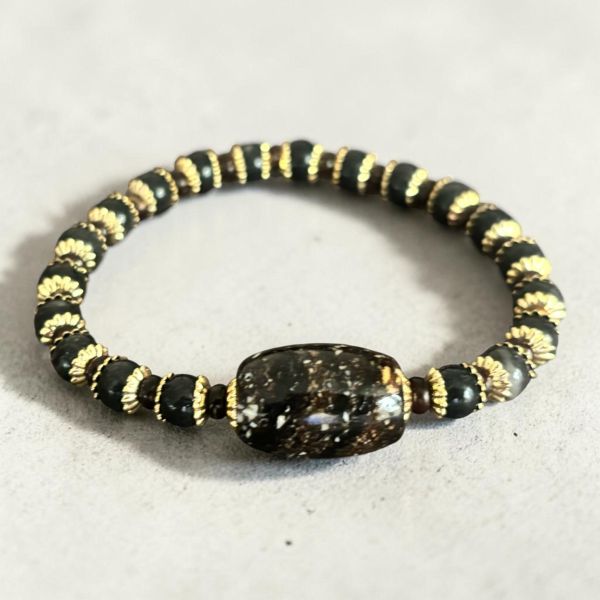 【泰國龍宮舍利】黑龍洞靈骨手鏈 (附台大國際寶石鑑定所證書) 靈骨舍利