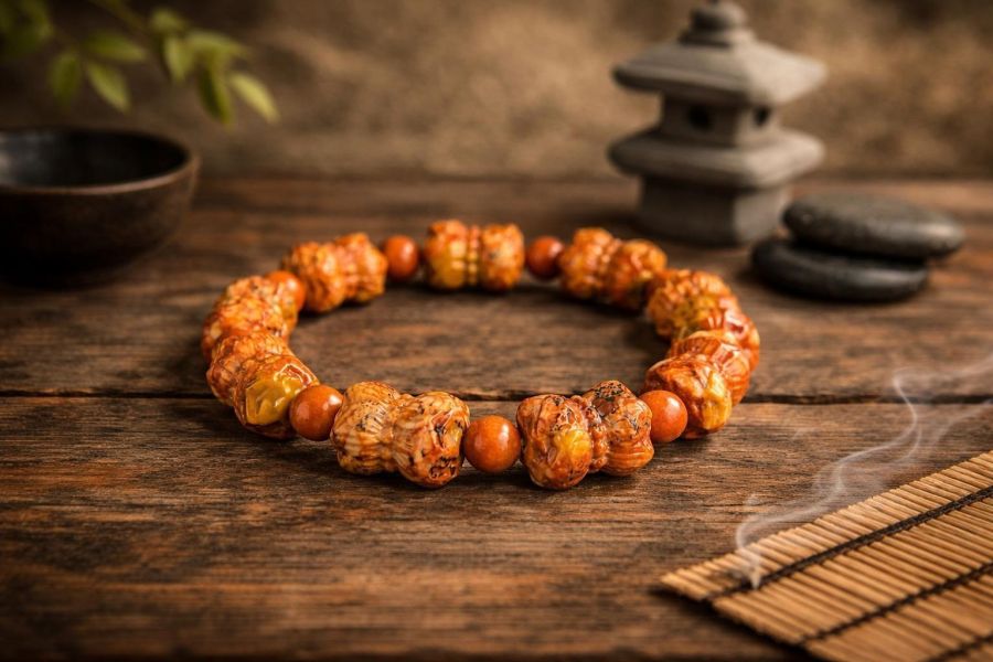 【泰國龍宮舍利】九轉蓮花手鏈 財寶舍利