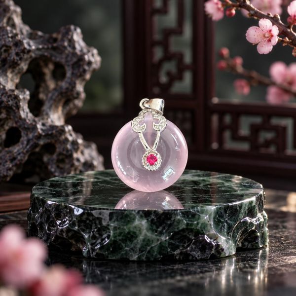 粉晶吊墜 