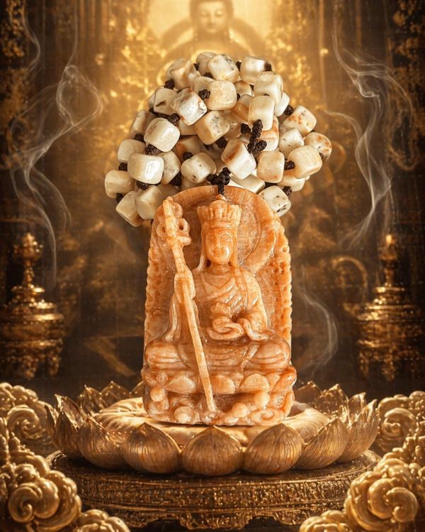 【泰國龍宮舍利】地藏王菩薩佛牌  雙面精雕 龍宮舍利地藏王菩薩佛牌