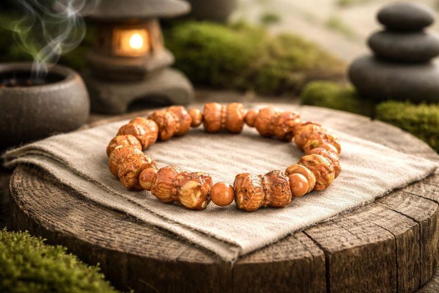 【泰國龍宮舍利】九轉蓮花手鏈 財寶舍利