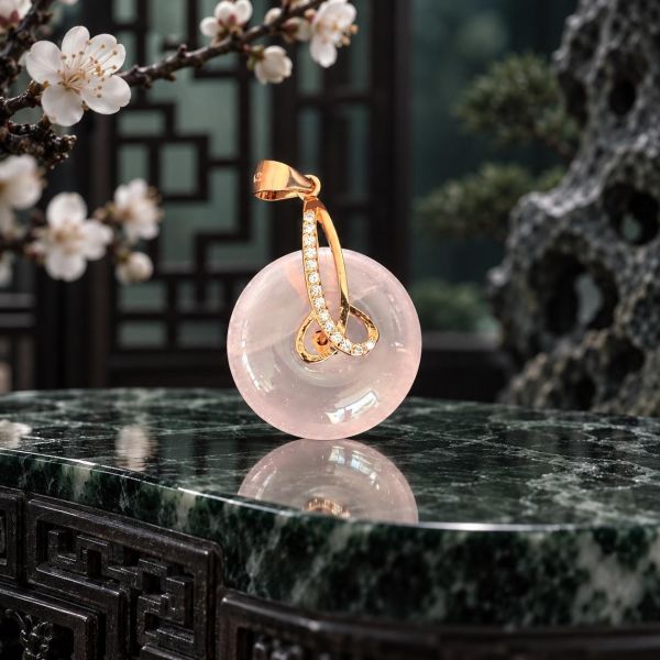 粉晶吊墜 粉晶
