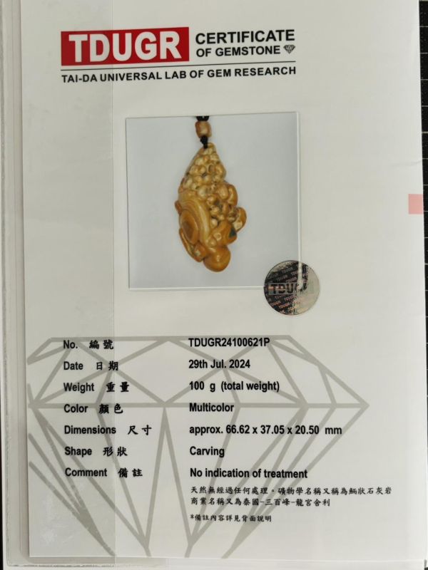 【泰國龍宮舍利】高瓷化金剛靈骨佛眼舍利摳珠項鏈 (附台大國際寶石鑑定所證書) 龍宮舍利