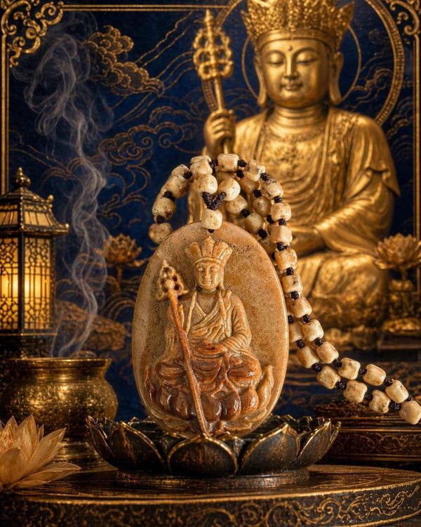 【泰國龍宮舍利】地藏王菩薩佛牌  雙面精雕 龍宮舍利地藏王菩薩佛牌