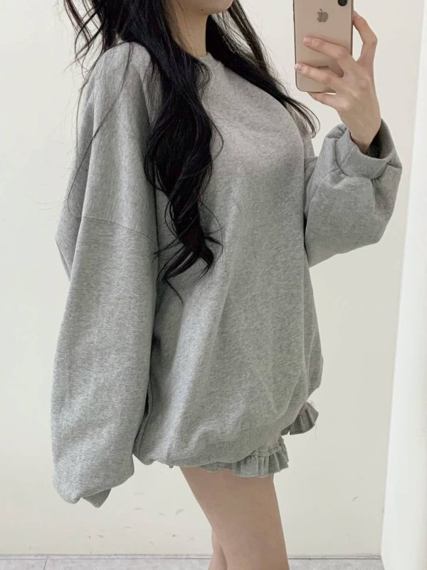 微甜系女孩荷葉短褲棉質套裝 