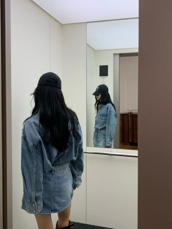 <本月主打>時髦千金牛仔套裝(襯衫+褲裙) 