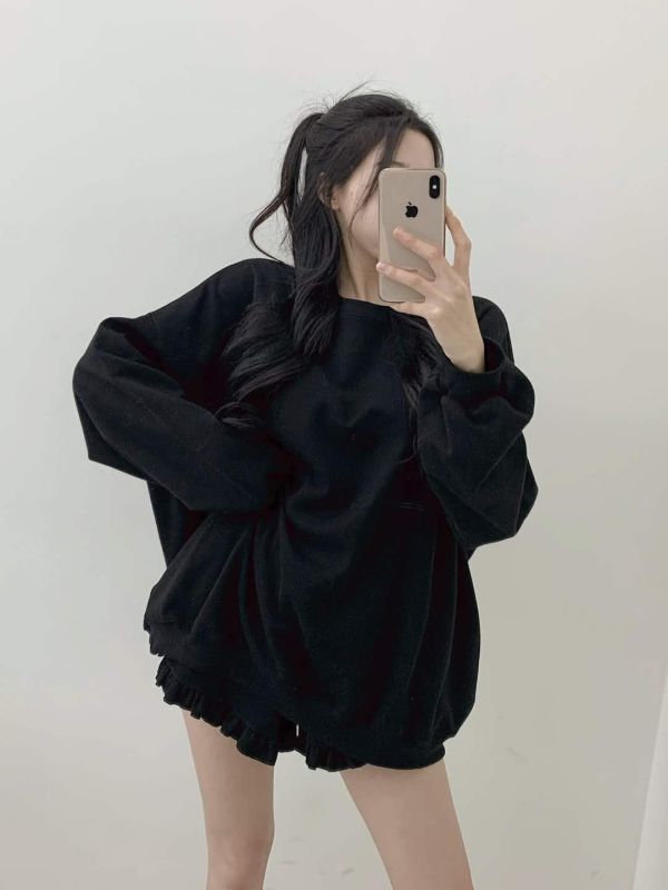 微甜系女孩荷葉短褲棉質套裝 