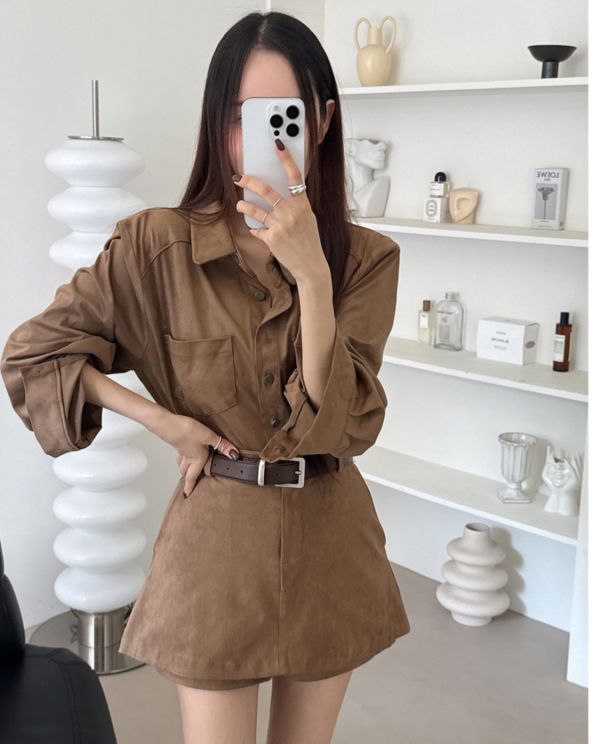 超柔軟柔光麂皮套裝 