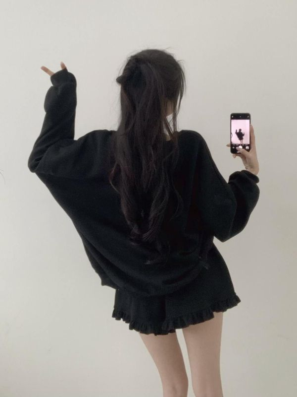 微甜系女孩荷葉短褲棉質套裝 