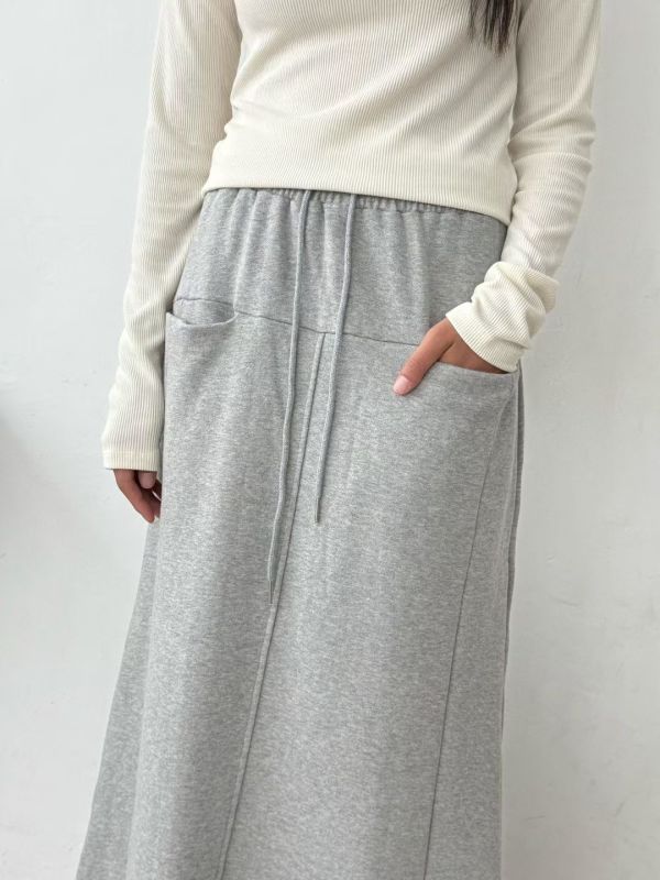 日常漫步直筒口袋棉裙 