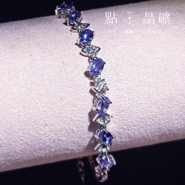 坦桑石｜璀璨鳶尾｜S925純銀手鏈 