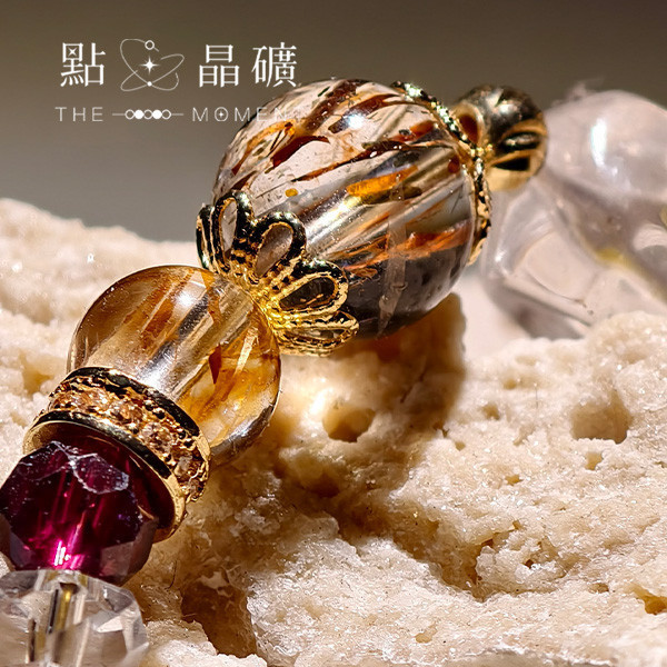 瑪麗娜的午茶時光｜黑銀鈦、鎂鐵石榴、黑金超七、白水晶 