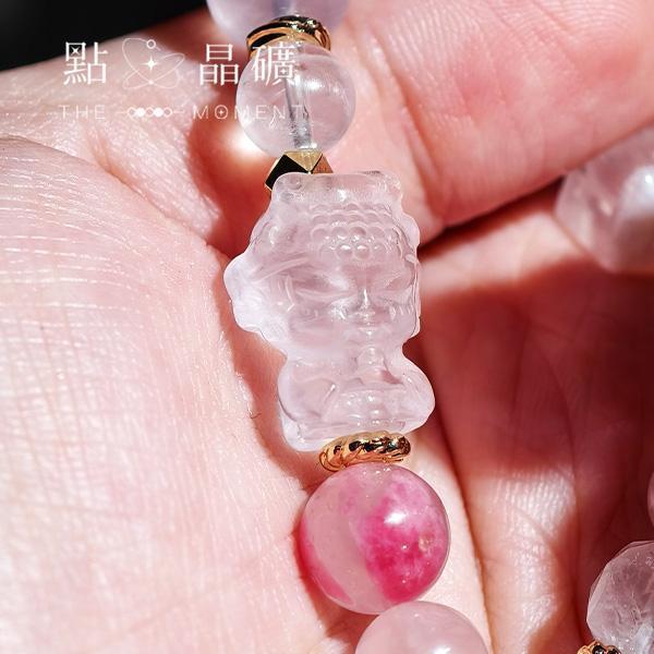 媽祖系列：粉緣｜粉晶、櫻花雨、紫水晶、白幽靈 