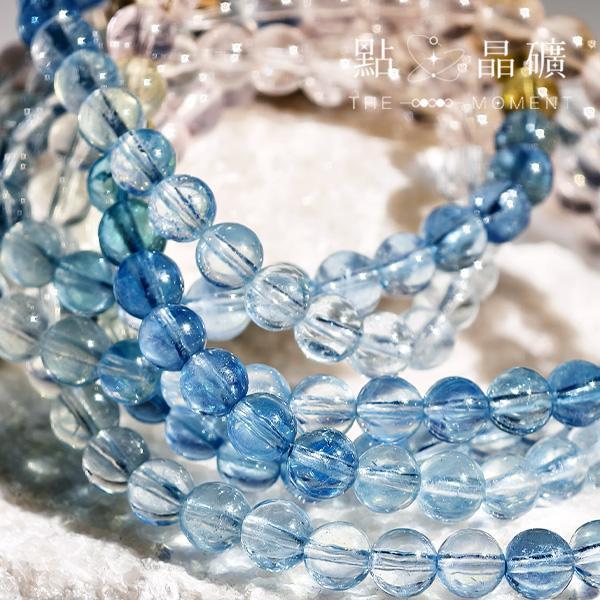 透體摩根石漸層三圈素串 