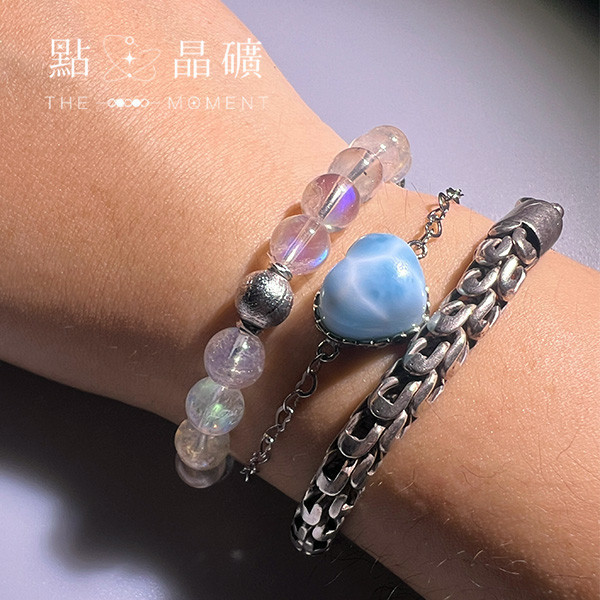 拉利瑪純銀愛心手鍊 