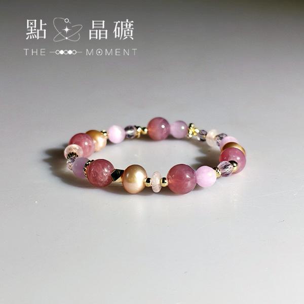 粉紅佳人｜星光紫馬粉晶、紫鋰輝、淡水粉珍珠 