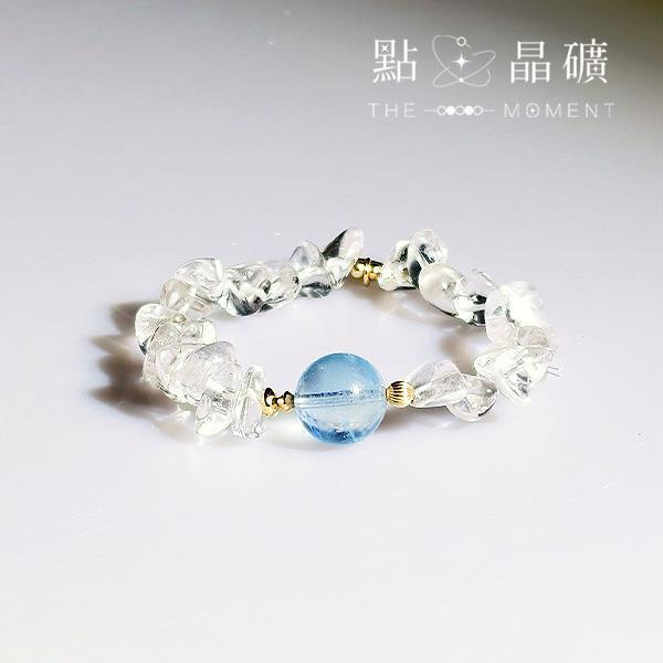 沁光璃彩｜海水藍寶、紫水晶、黃水晶、綠雲母、白水晶、美國製14K注金配件 