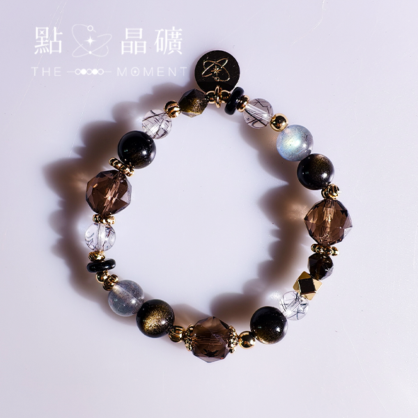 幽曜之境｜茶晶、金耀石、拉長石、黑髮晶 