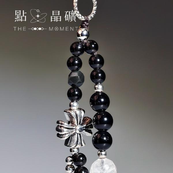 闇夜守護｜黑曜石手機鍊 