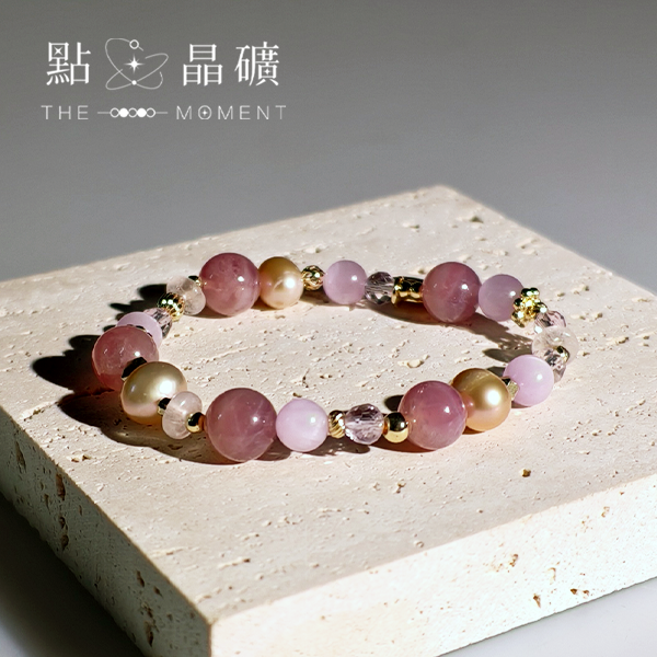 粉紅佳人｜星光紫馬粉晶、紫鋰輝、淡水粉珍珠 
