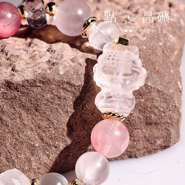 媽祖系列：粉緣｜粉晶、櫻花雨、紫水晶、白幽靈 