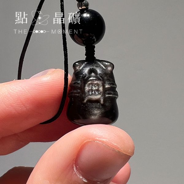 卡比巴拉吊飾｜銀耀石 