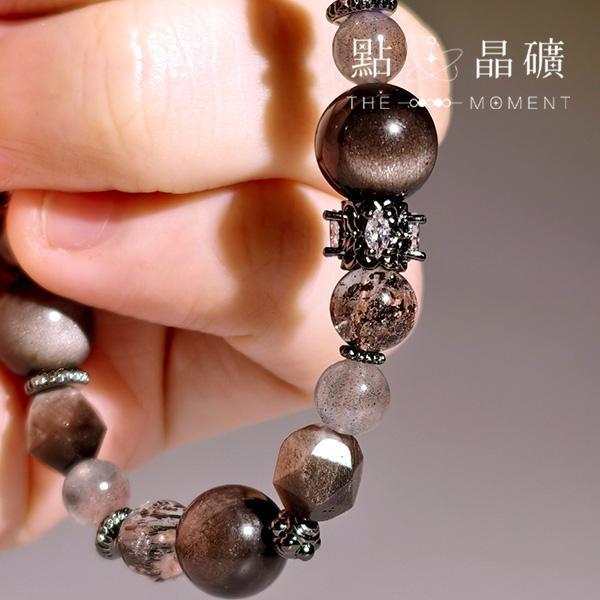 夜星｜銀曜石、黑閃靈、拉長石 