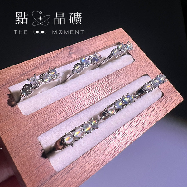 馬島月光半銀戒指 